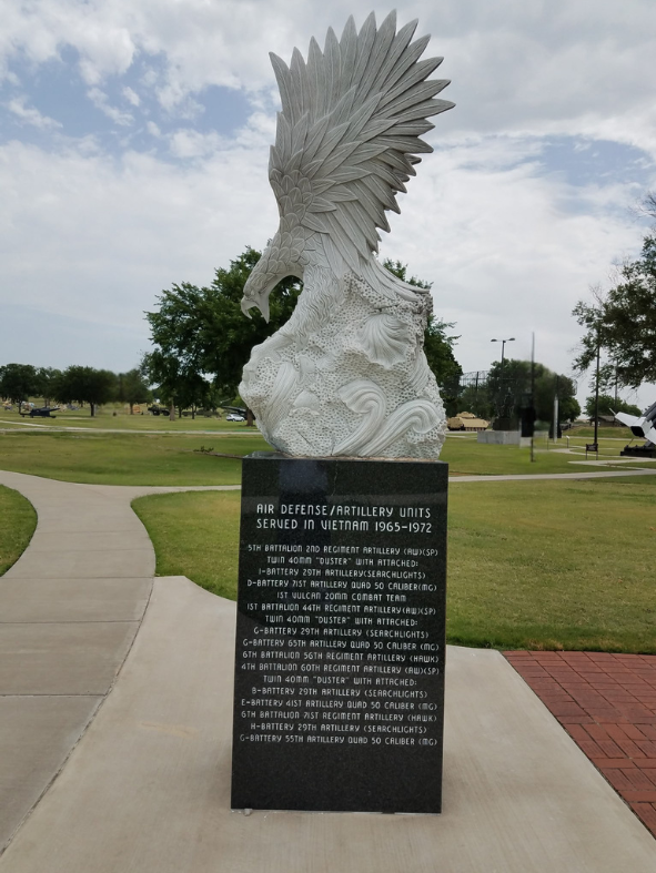 Memorial Eagle cleaned and trimmed